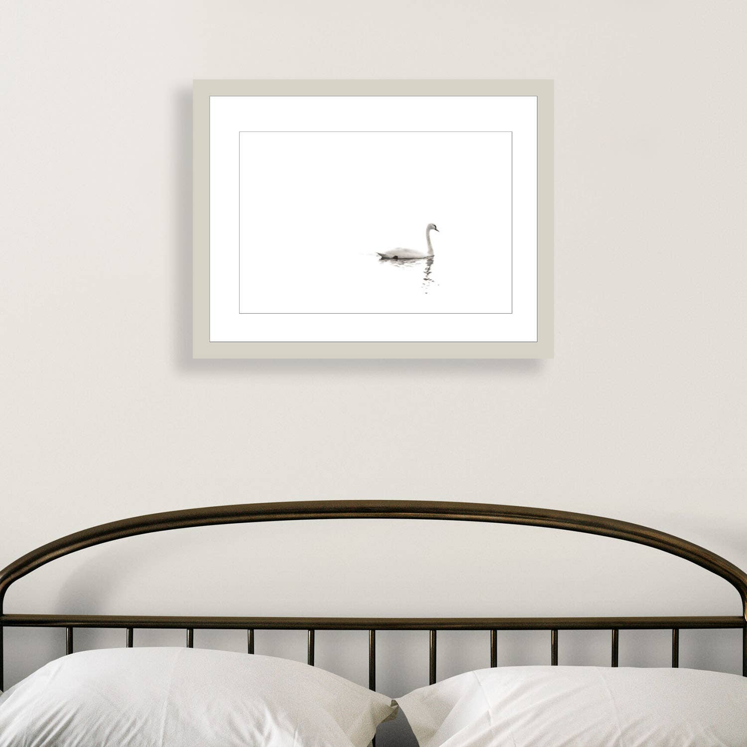 Brooke T Ryan Photographic Art - Wholesale Art Print - Swan on White Wall Art: Minimalist Swan Art Prints1