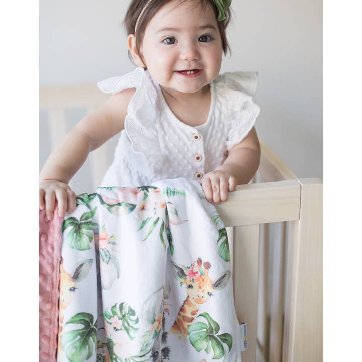 Honey Lemonade- Minky Baby Blankets and Gifts - Wholesale Bedding Blanket - Kids & Baby - Baby & Toddler Minky Blanket - Africa Animals5