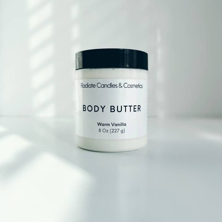 Warm Vanilla Body Butter for wholesale by Radiate Candles & Cosmetics