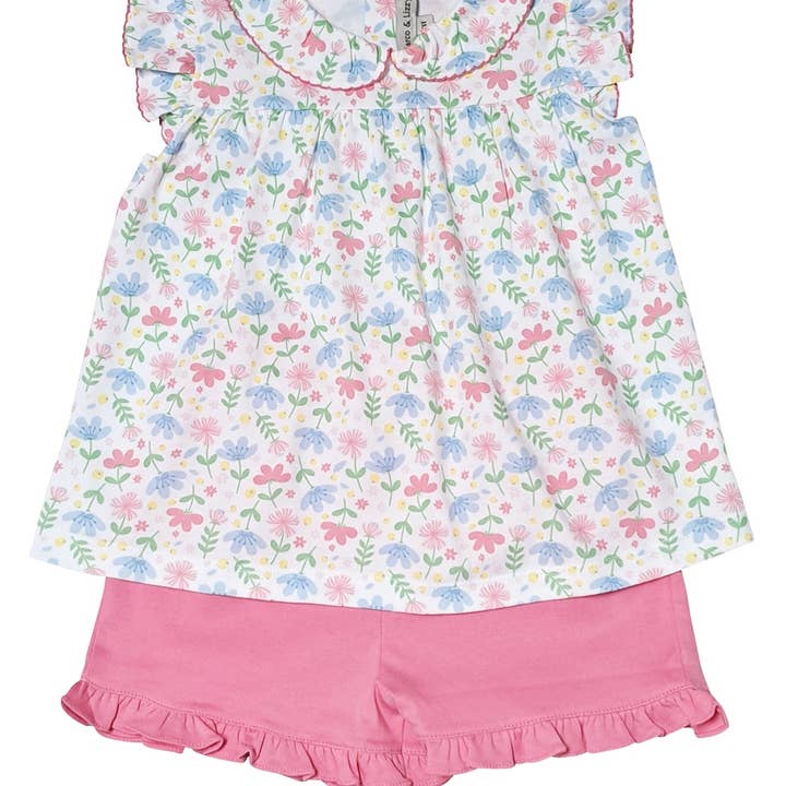 Girl's Short set - Palm Beach Collection Pima Cotton for wholesale by Marco and Lizzy