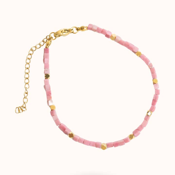 Rhodonitarmband Guld för wholesale av Blue Buddha Jewelry