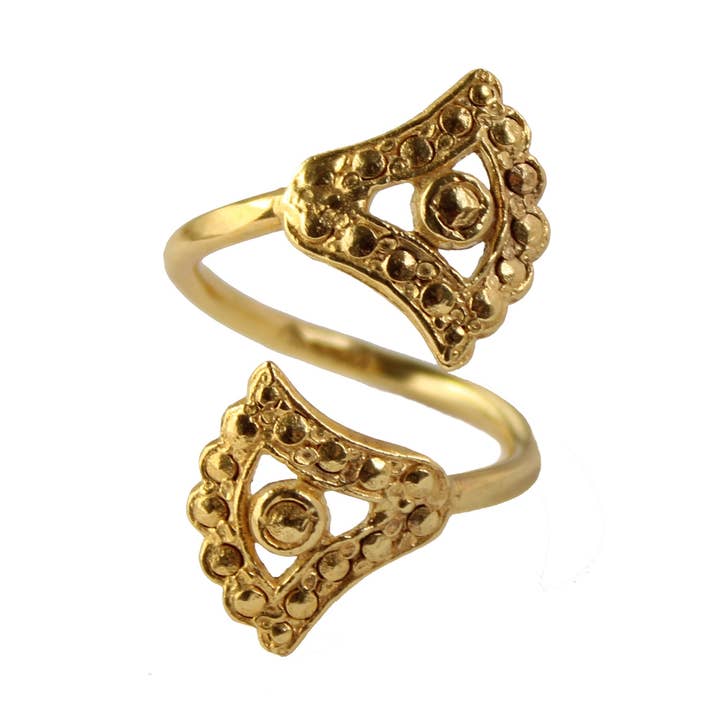 Golden Sunshine Lotus Ring for wholesale by Kate Dumbleton Jewellery