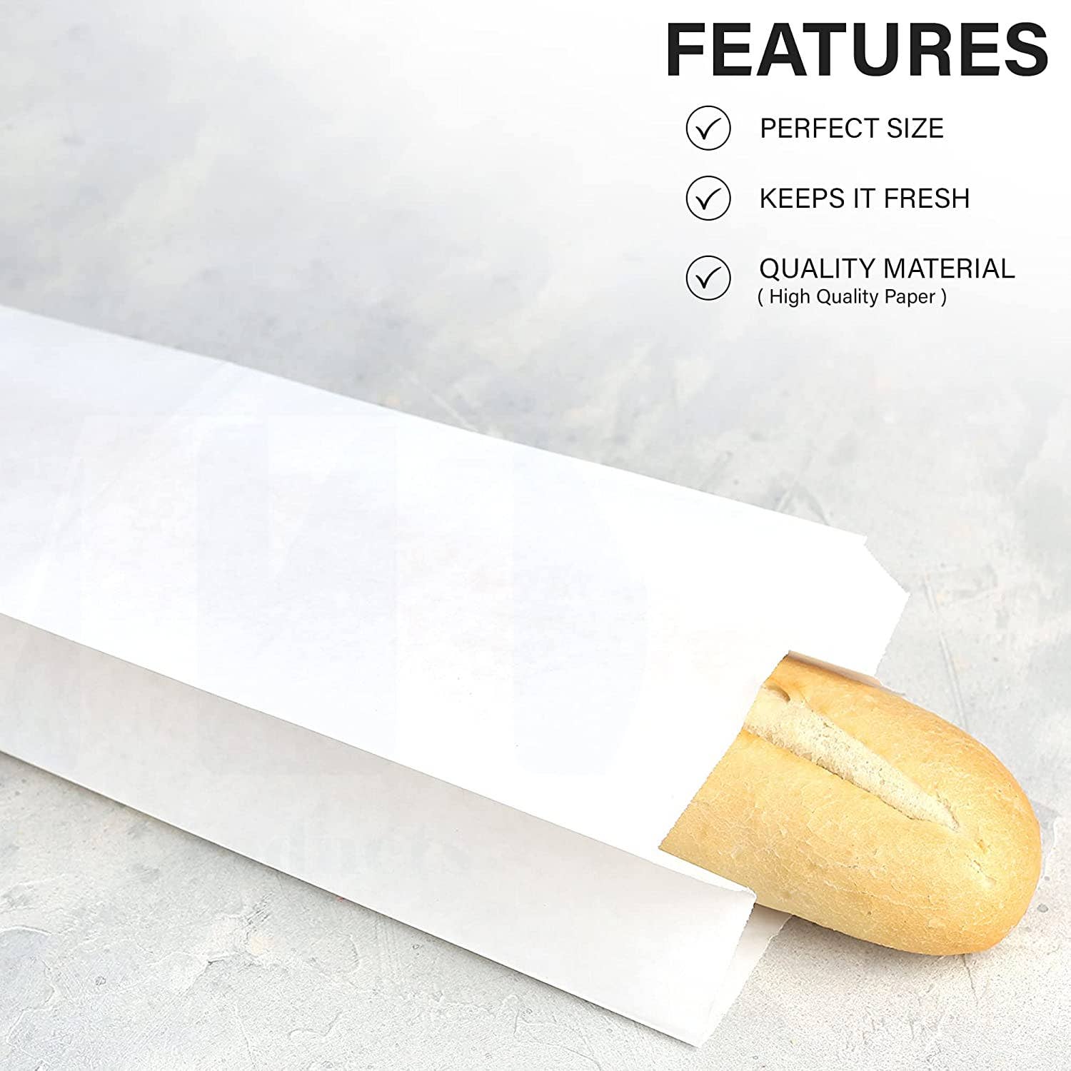 MT Products - Wholesale Food Storage Wrap/Bag - MT Products White Paper Bread Bags3