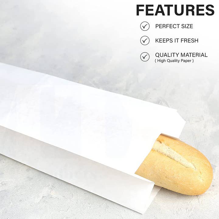 MT Products - Wholesale Food Storage Wrap/Bag - MT Products White Paper Bread Bags3