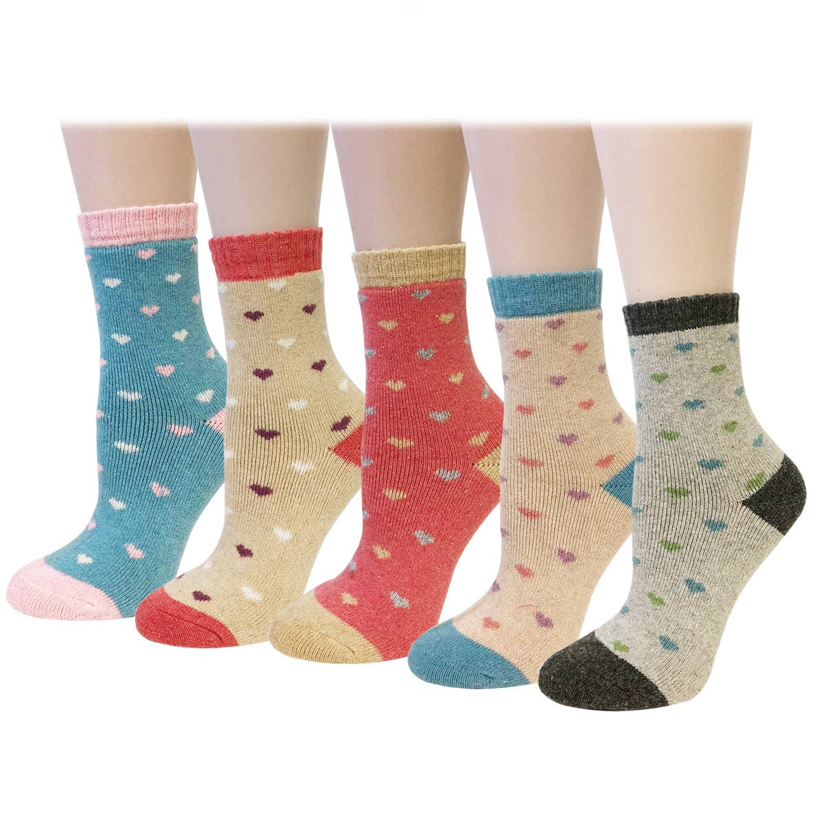 Wrapables.com - Wholesale Socks - Women's - Wrapables Women's Thick Winter Warm Wool Socks (Set of 5)24