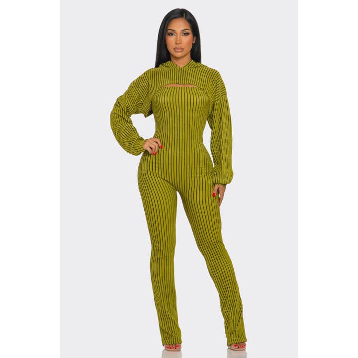 HiteJeans - Wholesale Top & Pant Set (NOT Loungewear) - Women's - Cropped Hoodie and Jumpsuit Set5