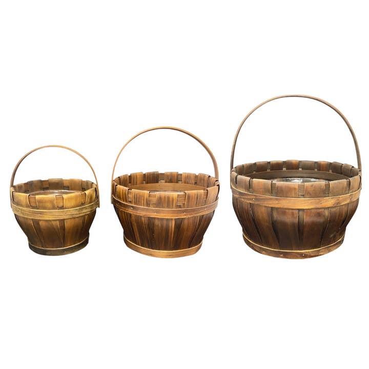 Thompson Wholesale - Wholesale Basket - Deco Colored Flex Handle Bushel Baskets -- 12 Piece Set4