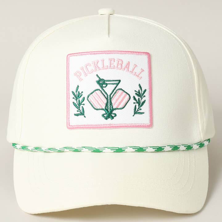 Fashion City - Wholesale Trucker Hat - Unisex - Pickleball Drink Embroidery Patch Trucker Hat