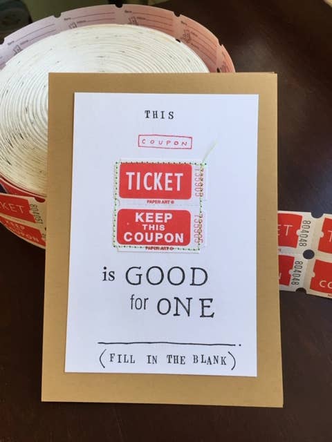 Visual Treats - Vendita all'ingrosso Biglietti di auguri generici - «Questo coupon è valido per un ___________.»1