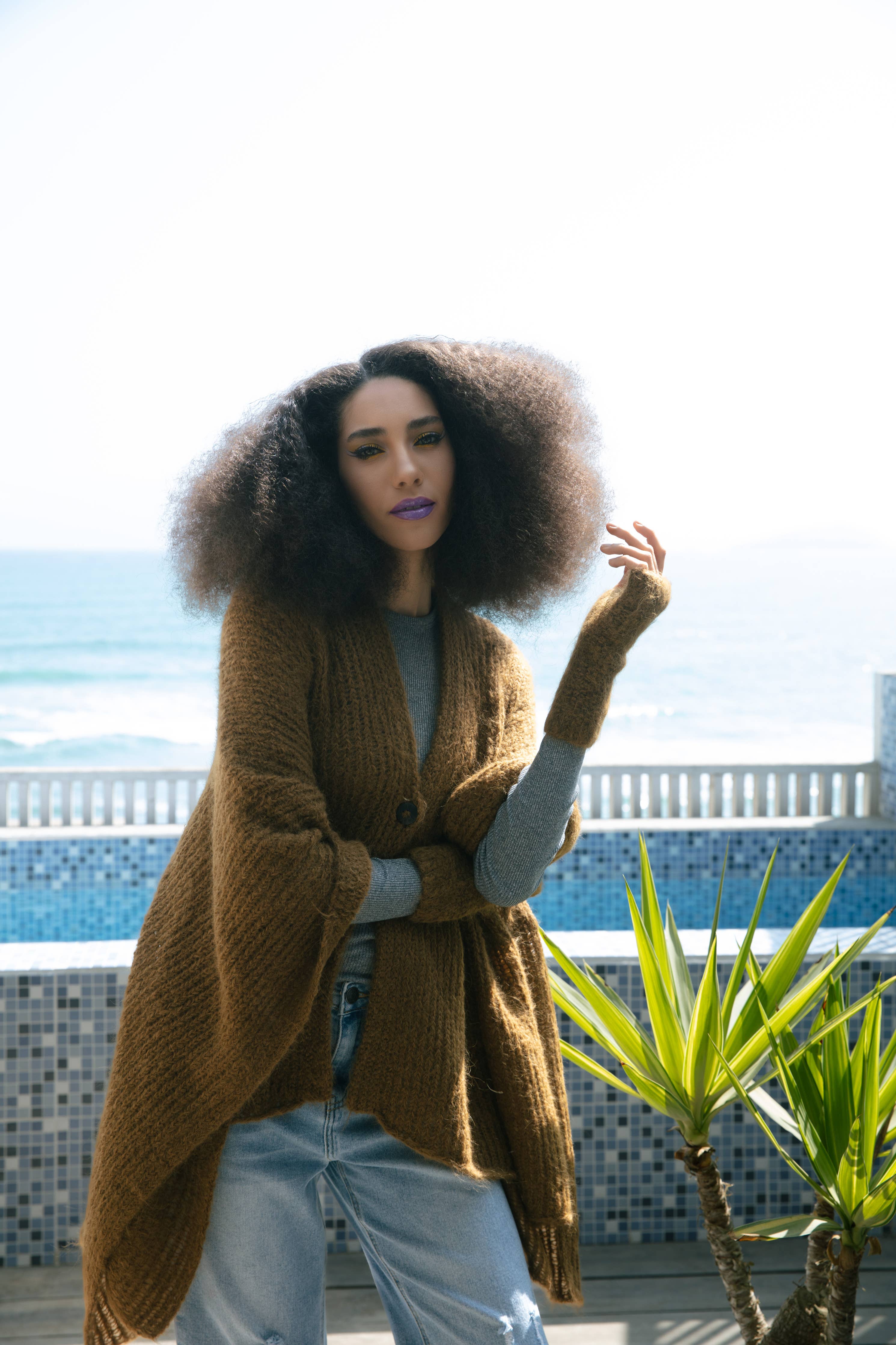 Emilime - Vente Gants – femme - Gants sans doigts Seed Alpaga Fuzzy9