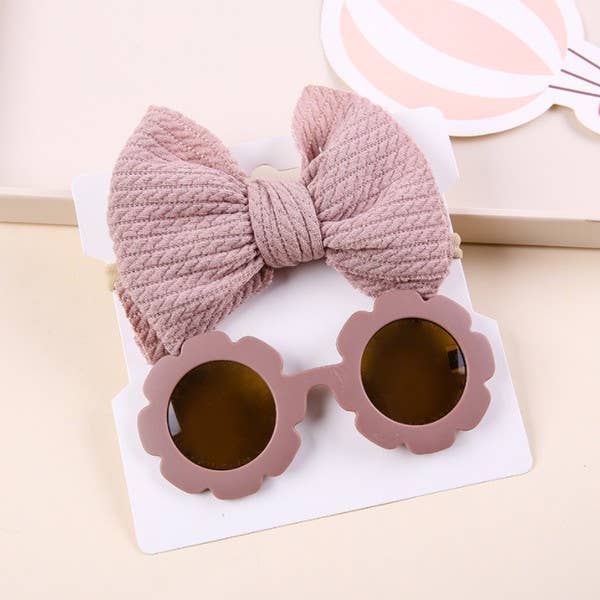 Little Trendy - Wholesale Sunglasses - Kids - Baby Kids Sunglasses and Headband 2pcs Set