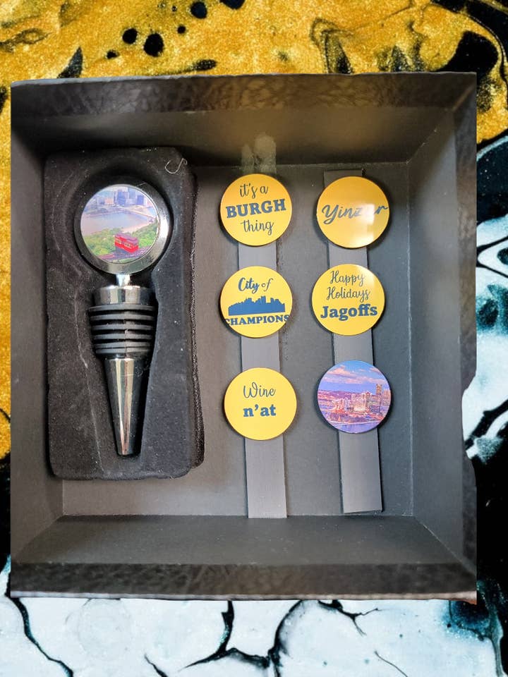 Verwisselbare City State wijnflessenstop voor wholesale door Ciao Bella Jewelry Inc