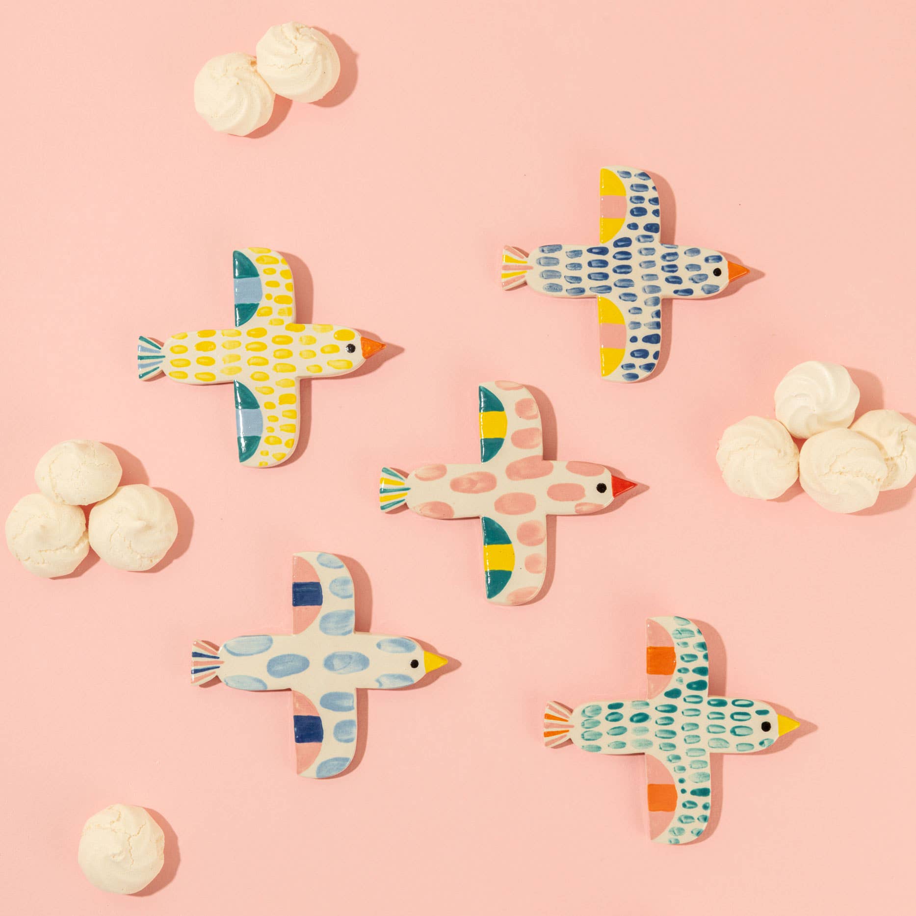 Ana Seixas - Wholesale Ornament - Bird Teal / Ceramic Hanging3