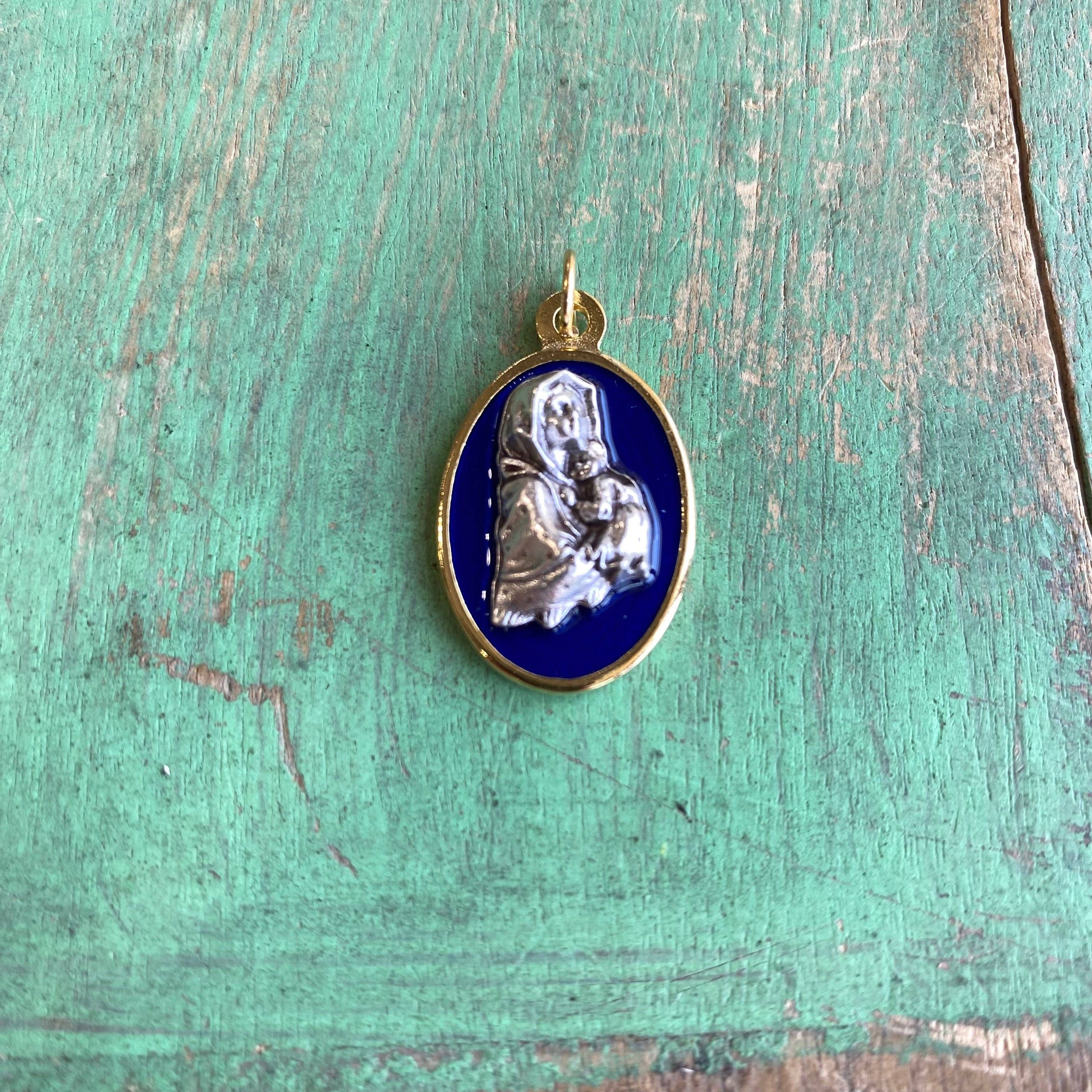 Love and Honor Jesus LLC - Wholesale Individuele bedel/hanger - Italiaanse ovale tweekleurige devotionele medailles7