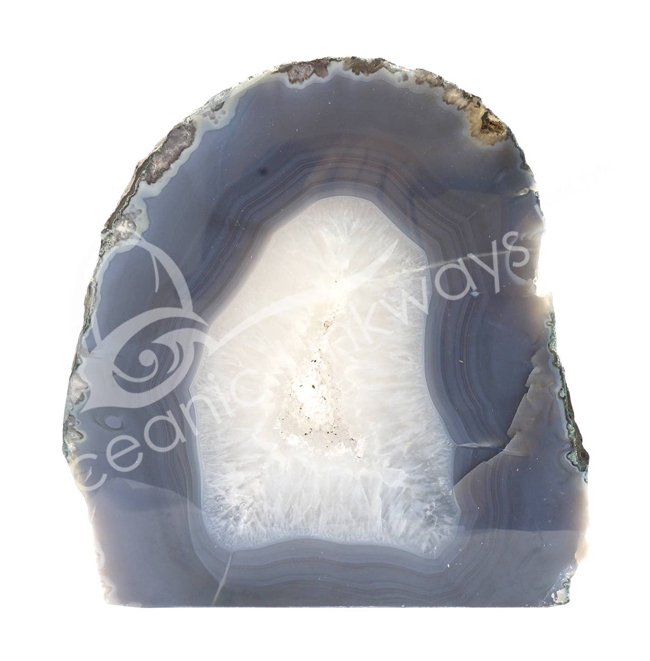 Oceanic Linkways Inc - Wholesale Spiritual Stone/Crystal - (KG)SLICE - AGATE C POLISHED 6-8"