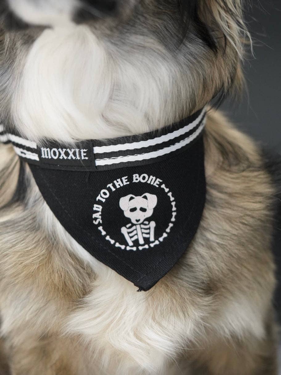 Zwart Verdrietig tot op het Bot Verstelbare Huisdier Bandana voor groothandel op Faire0