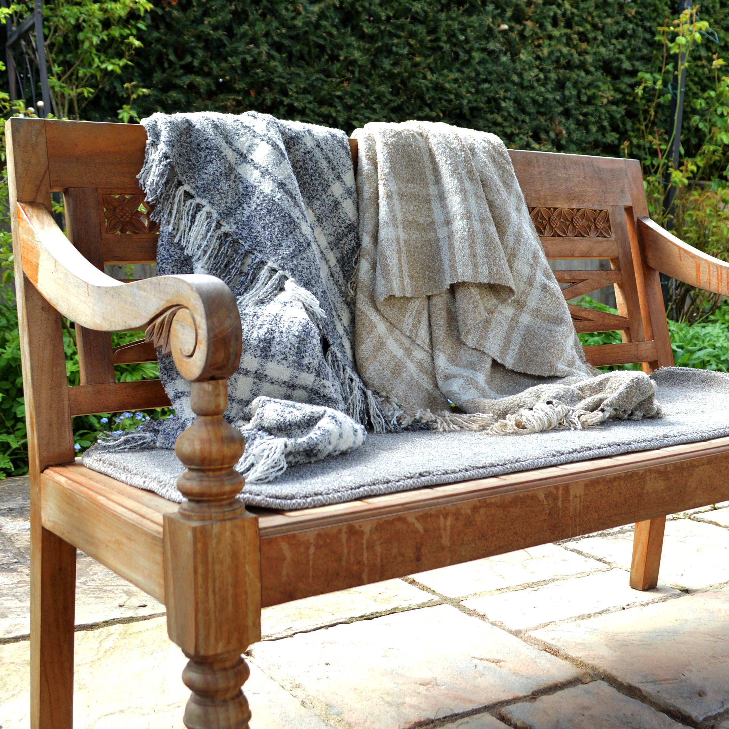 Allure Bath Fashions - Wholesale Throw Blanket - Darwin Chenille Checked Tartan Throw Blanket - 100% Recycled10