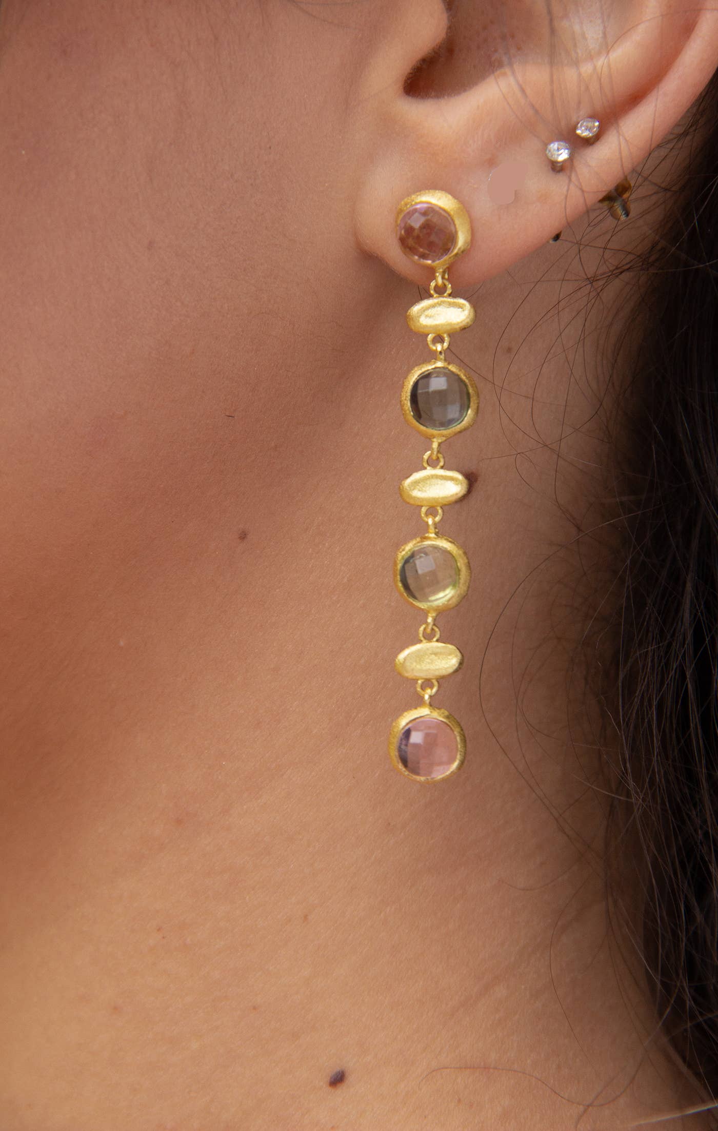 Marcia Moran - Wholesale Dangle Earrings - Fila Drop Stone Earrings4