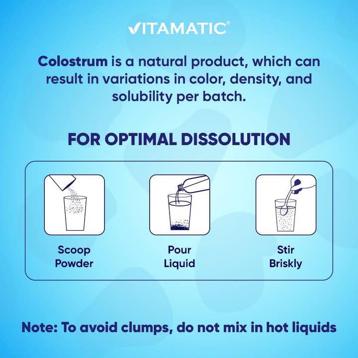 Vitamatic - Wholesale Oral Supplement/Vitamin - Vitamatic- Bovine Colostrum 30% IgG powder - 30 Gram2