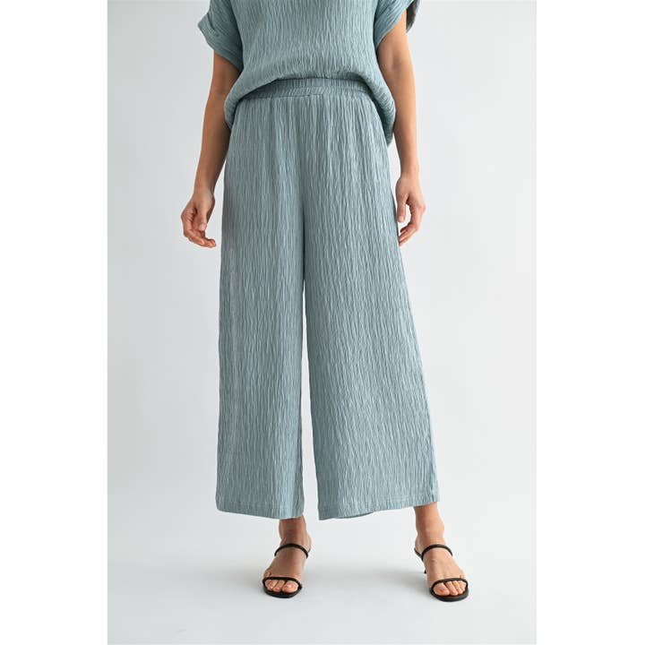 KRØLLET SATIN BUKSER MED VIDDE for engroshandel hos FUN2FUN