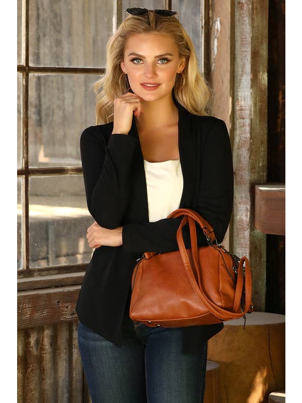 NINEXIS - Wholesale Blazer - Women's - CWOBL093_LONG SLEEVE TAILORED WITH A DRAPED BLAZER