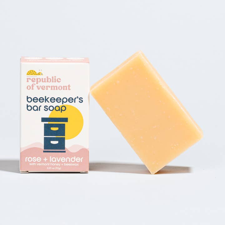 Republic Of Vermont - Wholesale Bar Soap - Beekeeper's Bar Soap - Rose + Lavender0