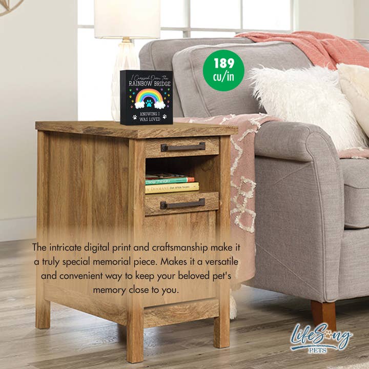 LifeSong Milestones - Wholesale Urn - Rainbow Bridge Shadow Box Urn Pet Memorial8