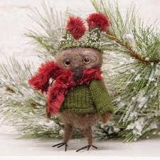 Bright Ideas – Ornamento por atacado – Enfeite de Coruja em Feltro com Suéter Aconchegante1