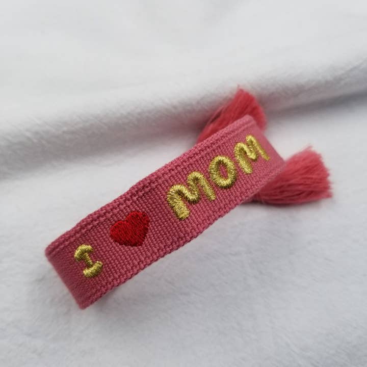 Jag älskar mamma hjärta vävt armband för wholesale av ENA Jewelry