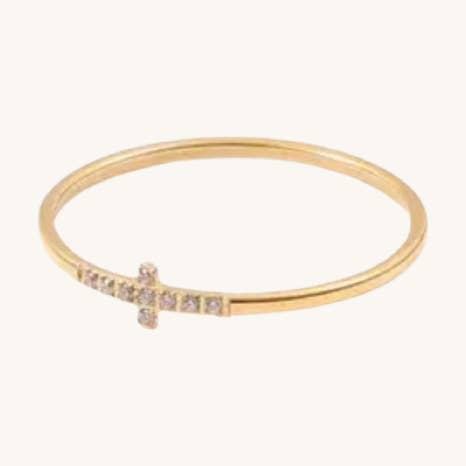 Nikki Smith Designs - Vendita all'ingrosso Anelli multipietra - Anello a croce in cristallo impermeabile0