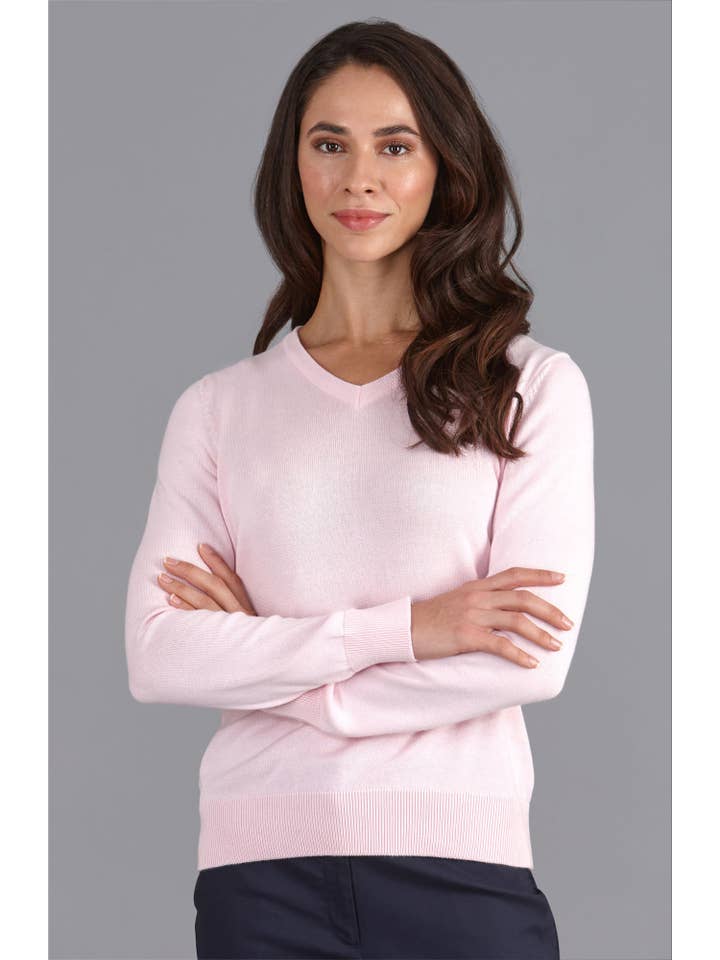 Paul James Knitwear - Wholesale Knitted jumper – Women′s - Womens Pure Cotton V-Neck Jumper15