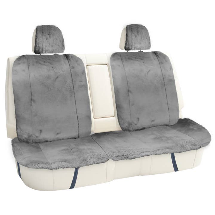 Cojines Doe16 de piel sintética de conejo para asiento de coche, parte trasera, color gris para venta al por mayor de FH GROUP