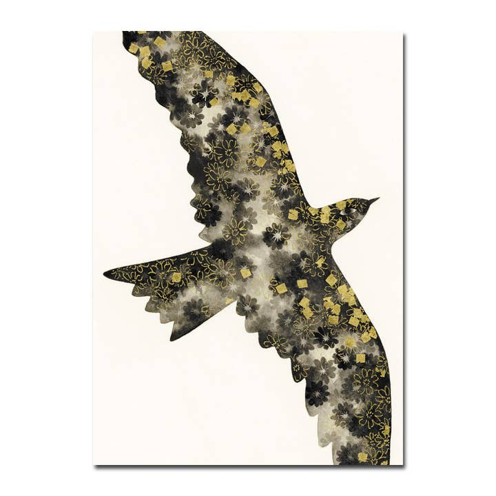 Geburtstagskarte mit Folienprägung "Fliegender Vogel" für den Großhandel von Allport Editions