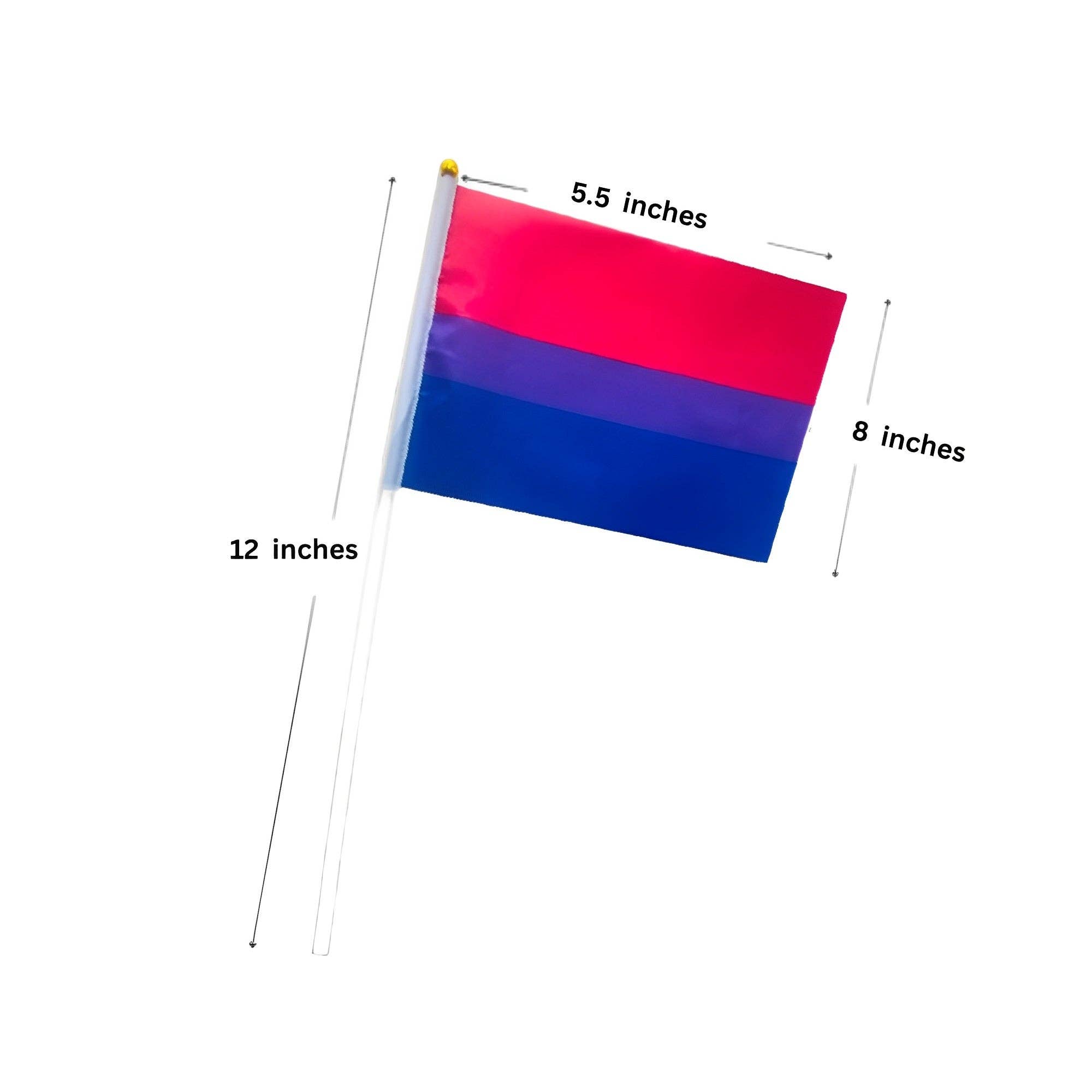 The Awareness Company - Wholesale Flag - Small Bisexual Flags on a Stick1