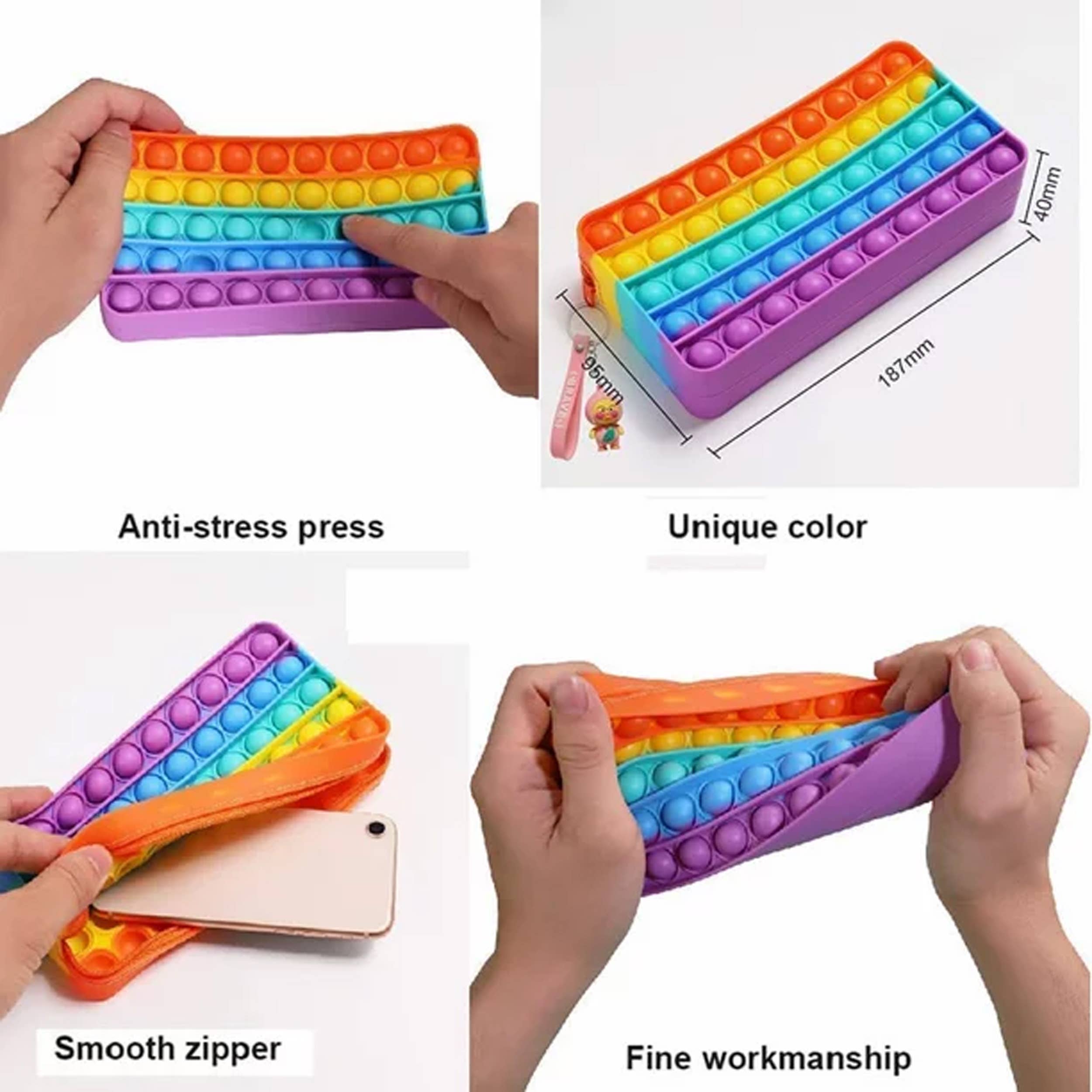 JSBlueRidge Toys – wholesale Fidget Toy - Barn – Regnbågspenna Pop It Fidget-väska Barnleksak2