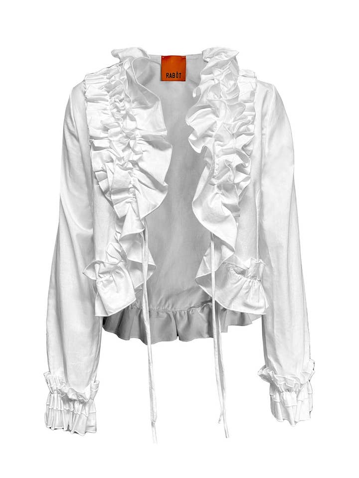 Mimi Cardi en blanc pour la vente par Rabôt