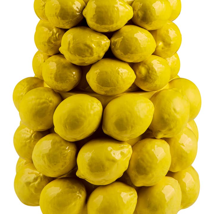 YELLOW Amalfi - Medium Lemon Ceramic Vase for wholesale on Faire3
