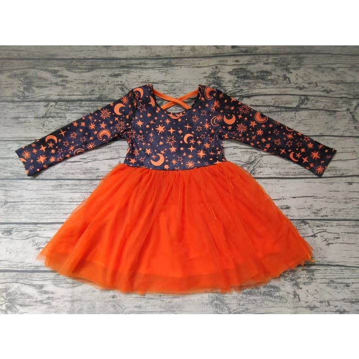 Aier Wholesale - Wholesale Dress – Kids - Baby girls Halloween star moon tutu dresses1