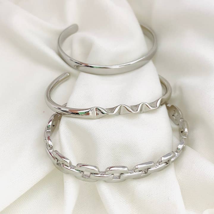 Housegoldjewelry - Venta al por mayor Brazalete - Brazaletes de plata, brazaletes de plata clásicos, brazalete de plata diseñado, brazalete de eslabones cuadrados, brazalete liso, brazalete de uso diario1