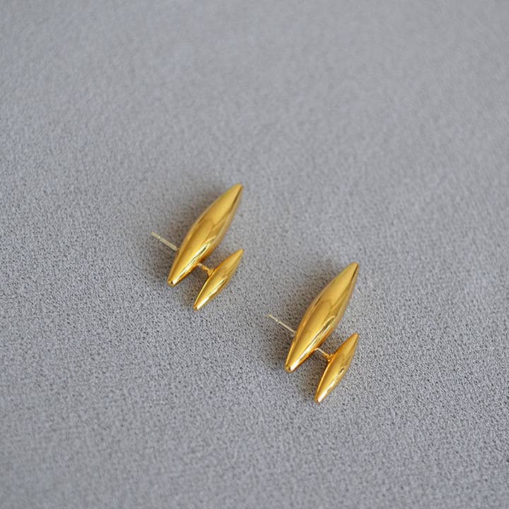 Revelari - Wholesale Stud/post earrings - Gold and Silver Sleek Spike Earrings – Modern and Chic