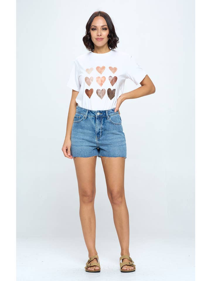 BLUE AGE - Vente Short – femme - SHORT EN JEAN TAILLE HAUTE À OURLET GRIS1