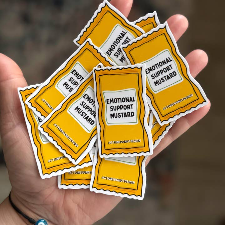 Pacote de Mostarda de Apoio Emocional Autocolante por atacado de Stone Donut Design, LLC