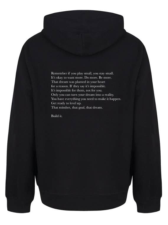 LEVEL UP hoodie black voor wholesale door Bad Habits Girls Club