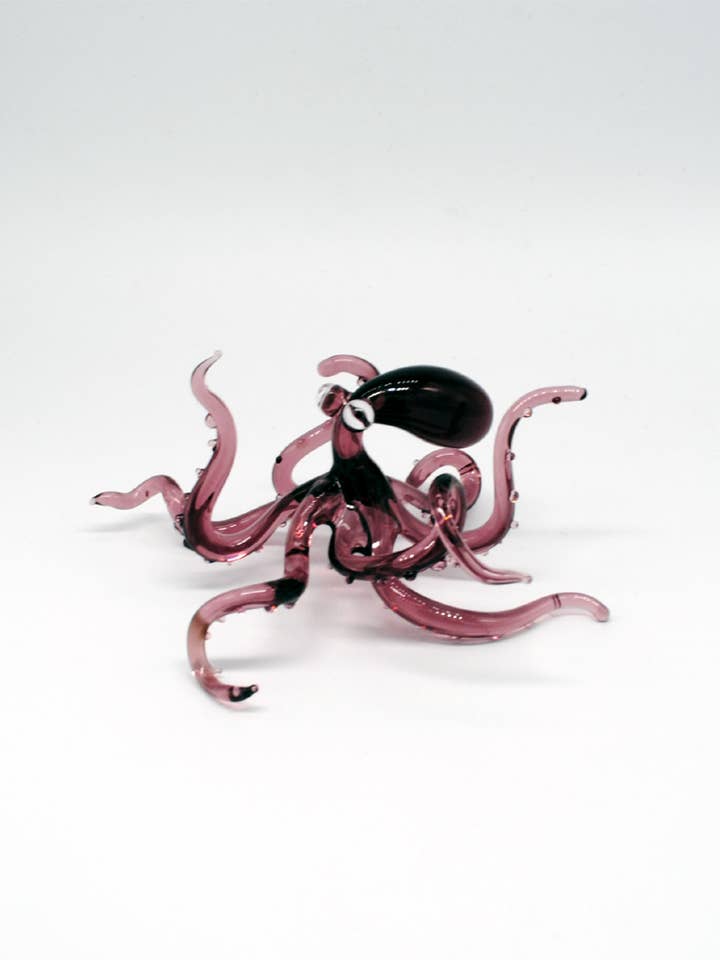 Octopus - Purple for wholesale by WGK Glass Art Inc