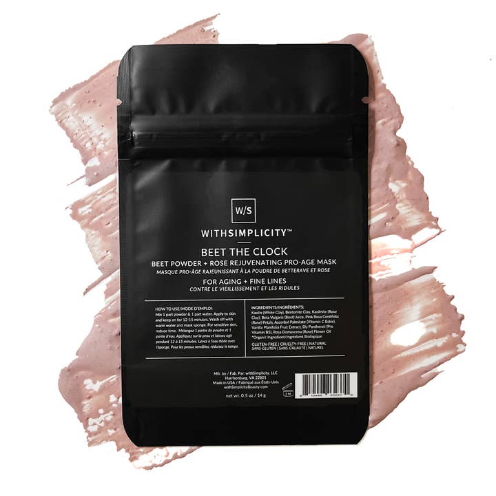 withSimplicity - Wholesale Skincare Face Mask - Pro-Age Rejuvenating & Antioxidant Face Mask Beetroot + Rose0