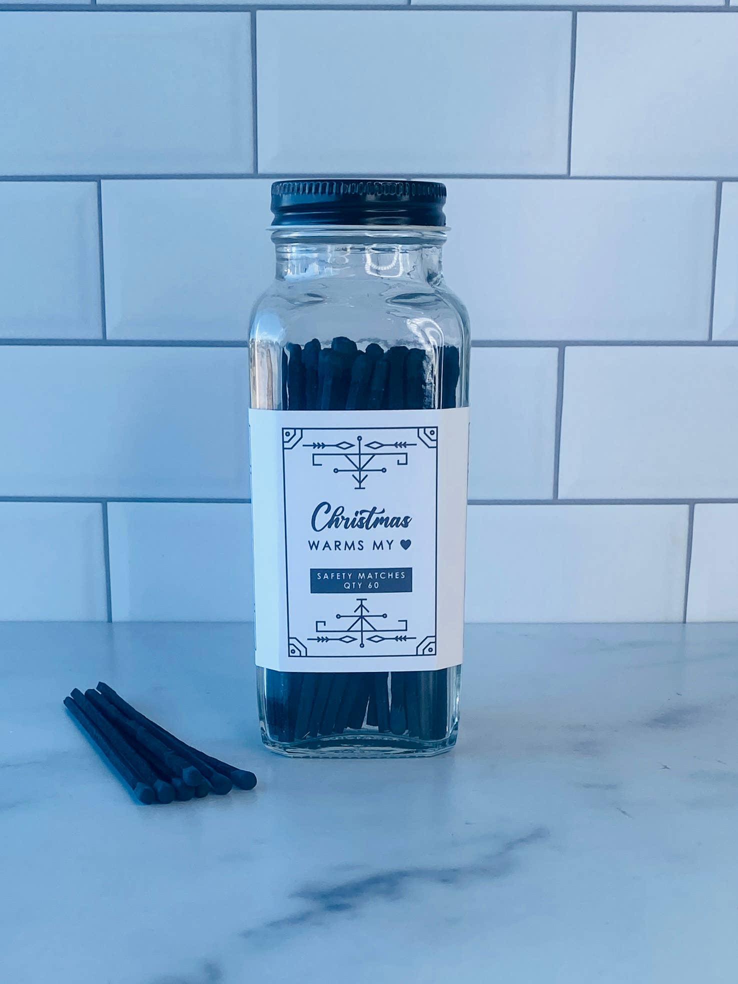 Rambling Caravan - Wholesale Matches - Merry Christmas Safety Matches - Christmas Warms My Heart0