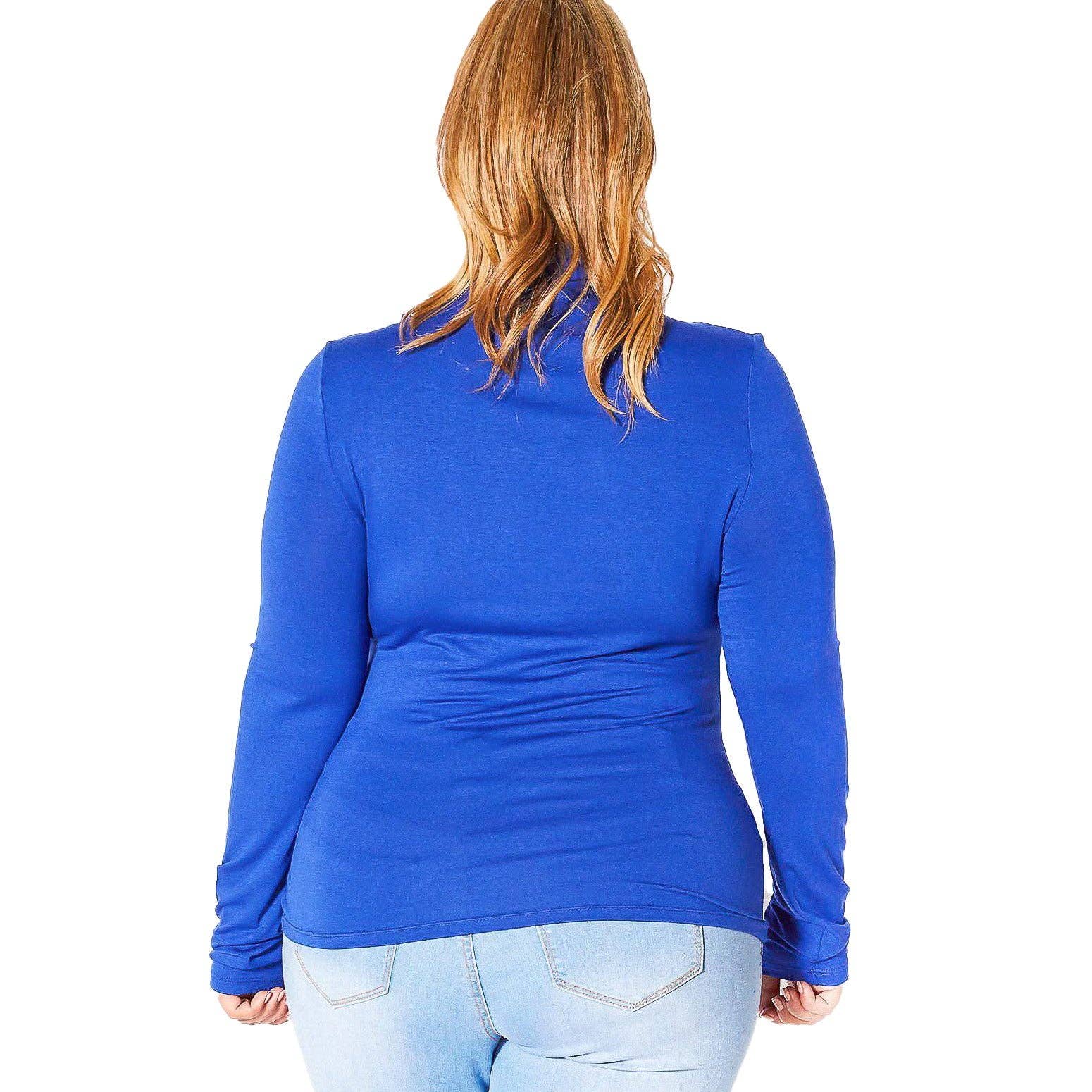 Robin K – wholesale Stickad topp - Dam – Plus size långärmad polotröja med åtsittande passform22