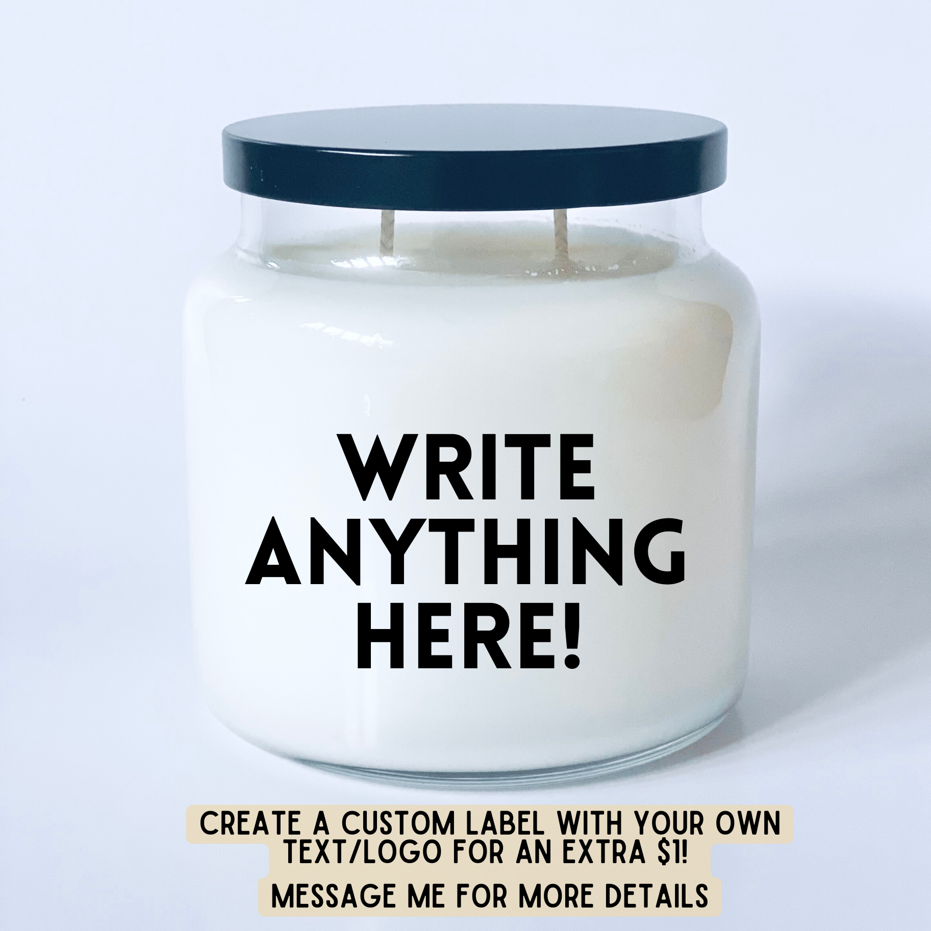 Candle Cabana – Vela em jarro/copo por atacado – Vela de soja sem rótulo de 16 onças - etiqueta própria - frasco de vidro - a granel3