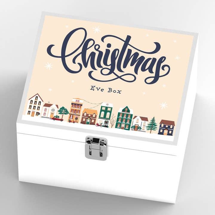 Vivid Squid Wholesale – wholesale Christmas decoration – P6769 - Christmas Eve Box Snowy Street Scene Festive Wooden3