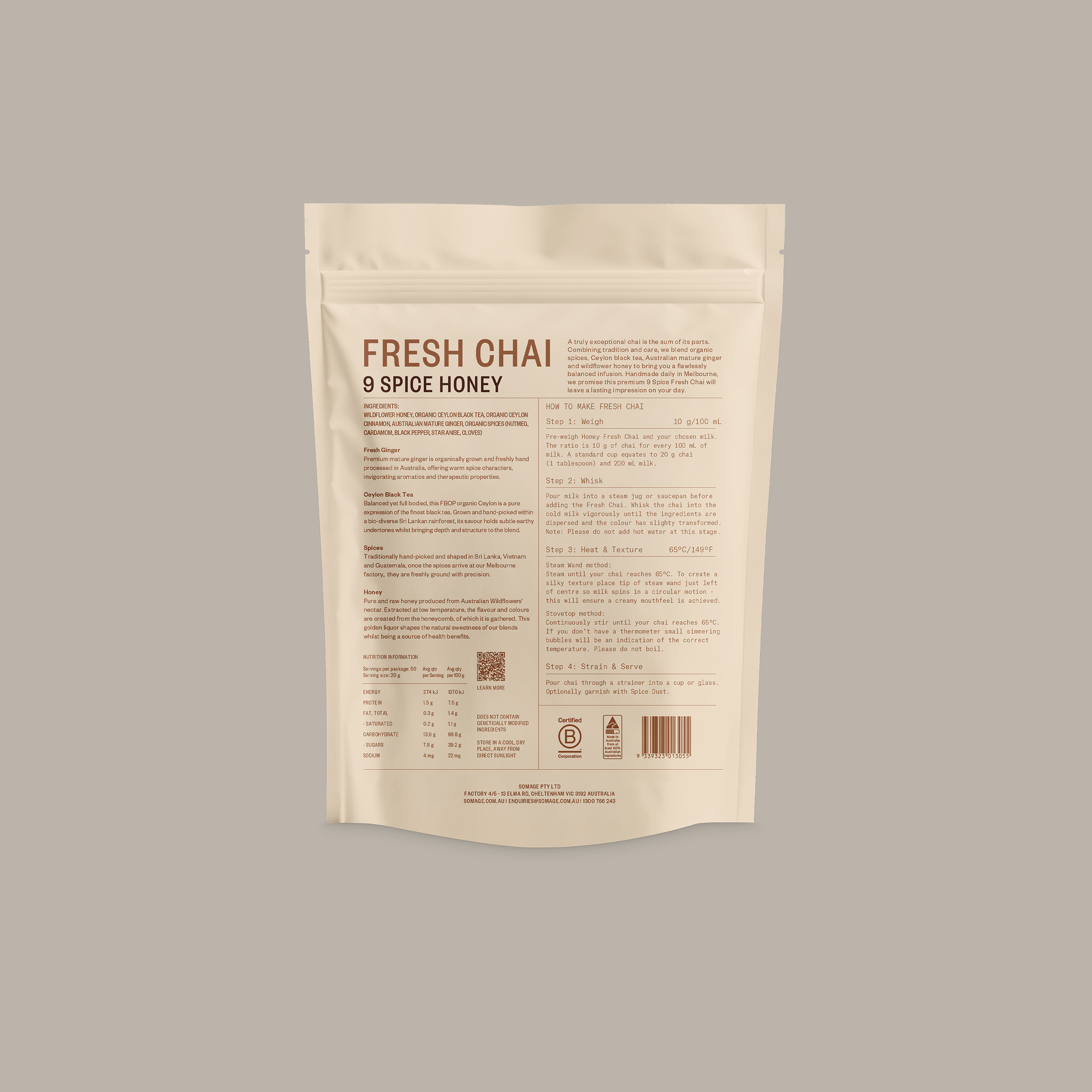 Somage - Wholesale Loose tea - 9 Spice Honey Fresh Chai1